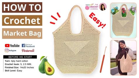 How To Crochet a Beautiful Market Bag 